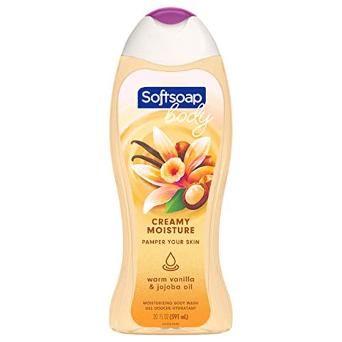Colgate - Softsoap Sabonete Líquido Hidratante, Baunilha e Óleo de Jojoba – 20 ml (4 Pacotes)