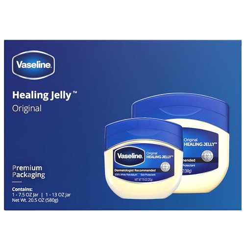 Vaseline - Vaselina Jelly de Petróleo, Recomendada por Dermatologistas, Original, 100% Petrolato Branco, Hidratante Profundo, Alivia a Pele Opaca e Seca, Calmante