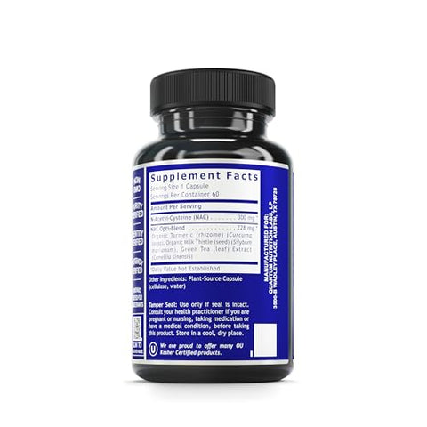 Labs NAC – N-Acetil-L-Cisteína, Fígado | 60 cápsulas | 500mg | Detox e Saúde Hepática - Quantum Nutrition