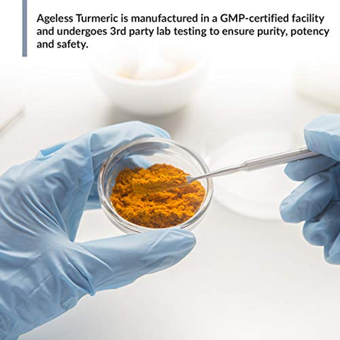 Ageless Turmeric – CurcuWIN Curcumin com Extrato de Gengibre – 46x Mais BioDisponível, Alta Absorção, Duradouro – Suporte Antioxidante (60 Cápsulas) - BioTrust