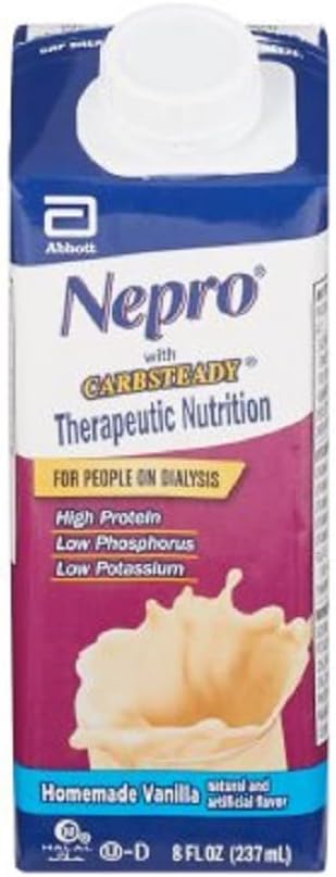 Nutrição Líquida, Baunilha Caseira, Frascos de Plástico de 240 ml (Pacote com 24) - Nepro