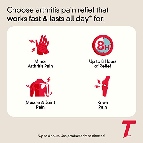 8 Hour Arthritis Pain – Comprimidos com Acetaminofeno para Dores nas Articulações, 100 un - Tylenol