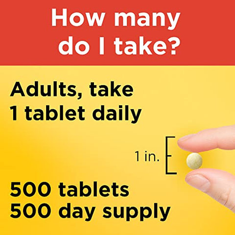 Vitamina C 500 mg – Suporte Imunológico – 500 Comprimidos – 500 Dias de Suprimento - Nature Made