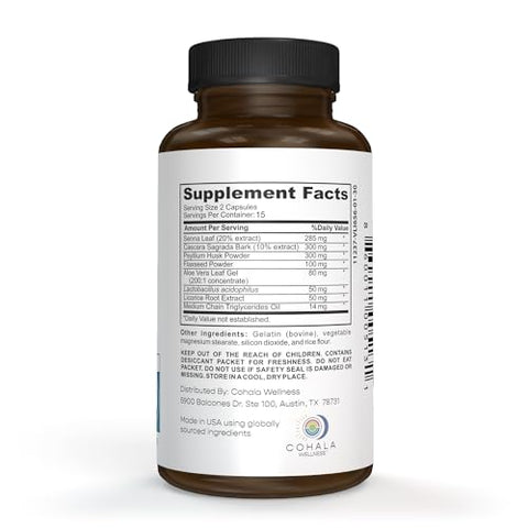 COHALA WELLNESS - Limpeza Intestinal – Prebióticos para o Cólon em 15 Dias – Marca Cleanse