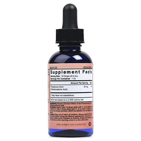 Concentrado Ultra de Fósforo | Minerais Traços Iônicos Líquidos | Soluções Homeopáticas para Digestão | Melhora a Absorção de Nutrientes | 100 Porções | 50 mL - Good State