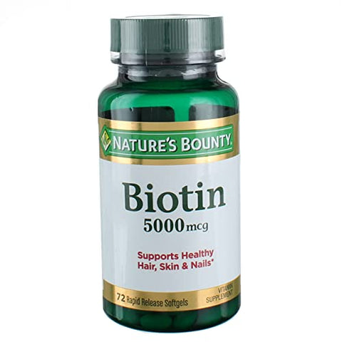 Nature's Bounty - Nature’s Bounty Biotina 5000 mcg Cápsulas Líquidas 72 un (Pacote com 5) – Comprar Online | Nature’s Bounty
