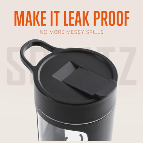 Garrafa Shaker Elétrica 22 Oz – Liquidificador Automático Recarregável para Shake de Proteína, à Prova de Vazamentos - SQUATZ