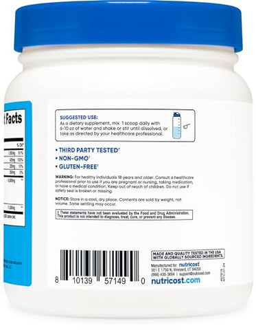 Keto BHB Exogenous Ketones 4-em-1 (30 Porções) 12g Beta-Hidroxibutirato (BHB) Por Porção, (Sem Sabor) – Sais de Cetona - Nutricost
