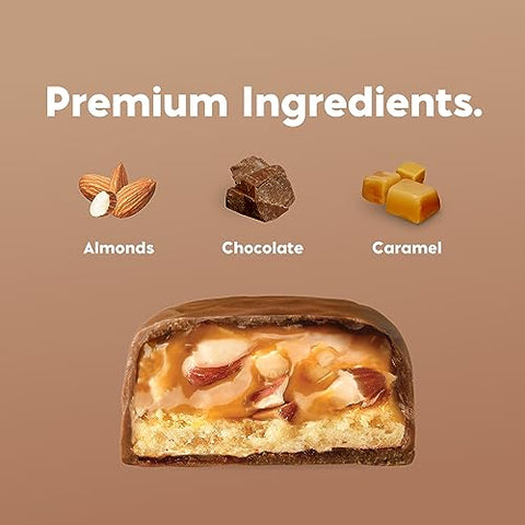 N!CK'S - Nick’s Barras de Proteína Amêndoa Chocolate | 14g proteína | 220 calorias | Snacks Low Carb Keto Amigáveis Sem Açúcar Adicionado (Multipack 12 barras x 50g)