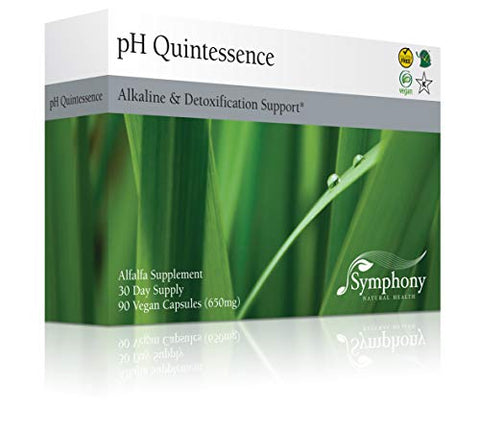 Symphony Natural Health - pH Quintessence – Concentrado de Alfafa 40:1 – 180 Cápsulas Veganas (Fornecimento de 60 Dias) – Alcalinize o Corpo, Equilibre o pH e Apoie a Desintoxicação – 2 Pacotes