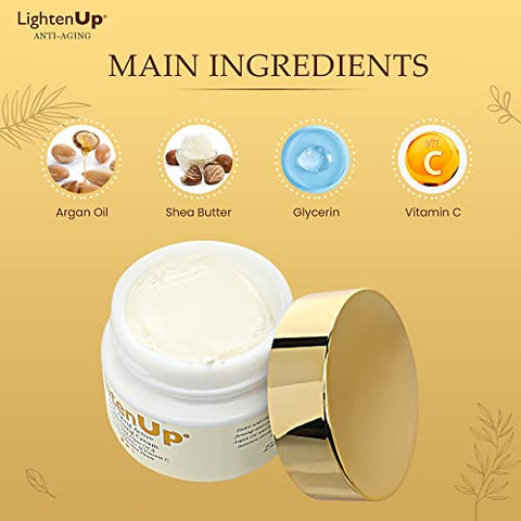 OMIC Lighten-Up - Creme Clareador e Anti-idade LightenUp – 100ml – Óleo de Argan e Manteiga de Karité