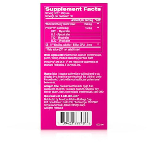 Probiótico Vaginal Feminino, Prebiótico – 30 Cápsulas - Florajen