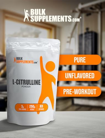 com L-Citrulline em Pó – 3000mg de L-Citrulline, Sem Sabor – Pó de Citrulina de Alta Qualidade - BulkSupplements