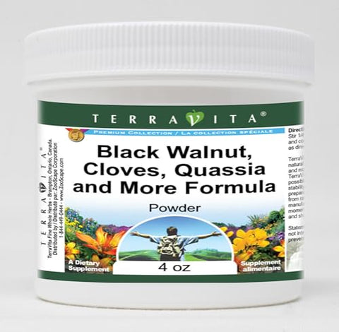 Terravita - TerraVita Fórmula em Pó de Limpeza – Noz Preta, Cravo, Quássia e Mais (120g) – Pacote com 2