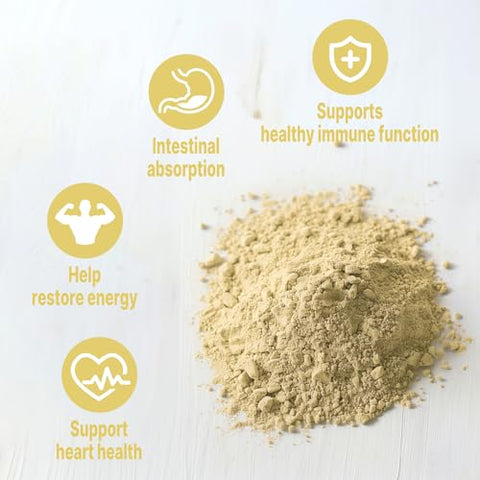 UNLEASH'D ORGANIC - UNLEASH’D ORGANIC: Astragalus em Pó Orgânico 2-Pack 100% Puro e Orgânico – Superfood Verde Promove Bem-Estar Geral