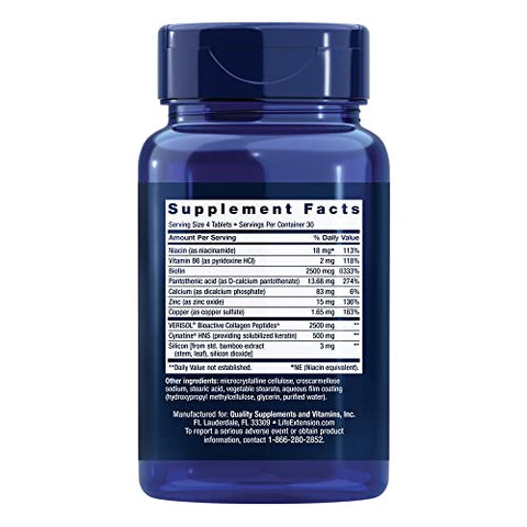 Hair, Skin: Suplemento para Cabelo e Pele – Fórmula Avançada  Life Extension - Life Extension