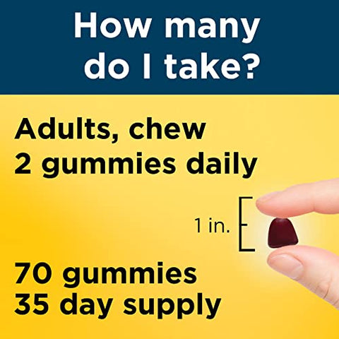 Multi para Ele, Multivitamínico para Homens para Suporte ao Metabolismo Energético, Vitaminas Multivitamínicas para Homens, 70 Vitaminas e Minerais em Gomas, Suprimento de 35 Dias - Nature Made