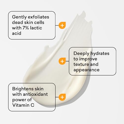 Loção Corporal Vitamina C Diária – 7,9 oz (225 ml) com 7% de Ácido Lático – Esfoliante e Hidratante Iluminador para Pele Seca - AmLactin