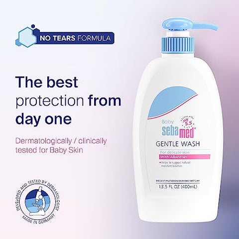 SEBAMED - Sebamed Baby Gentle Wash Extra Suave para Pele Delicada (400ml) – Higiene e Cuidados para Bebês