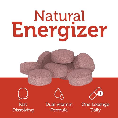 Energizer – Suplemento de Folate e B12 – Pastilhas de Dissolução Rápida com Sabor de Cereja – Vitamina B12 Metilada Dual - Zahler
