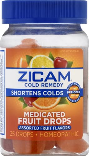 Cold Remedy – Gotas Medicinais de Zinco para Resfriado, Sabores Variados, Homeopático, Remédio para Encurtar Resfriados, Reduz a Duração do Resfriado, 25 Unidades - Zicam