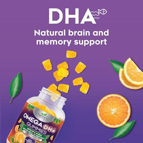 Nature's Choice - Gomas de Ômega 3 de Óleo de Peixe – Vitaminas de Goma de Ômega 3 de Força Tripla com Alta Absorção de EPA