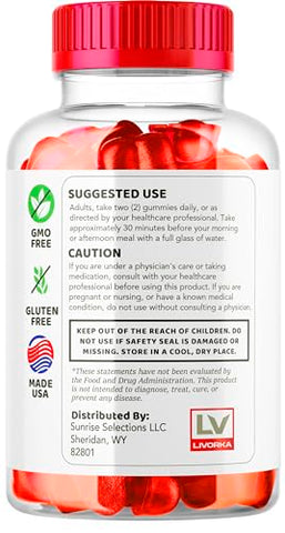 LIVORKA - (2 Pacotes) Gomas Rapid Lean Keto ACV, Fórmula Avançada RapidLean Keto ACV Vinagre de Maçã, 120 Gomas para 2 Meses