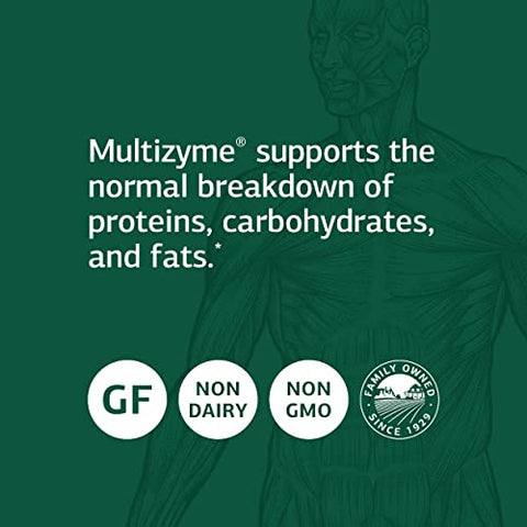 Standard Process Inc. - Standard Process Multizyme – Suporte para o Pâncreas com Enzimas Digestivas de Pancreatina, Saúde Digestiva e Enzimas Pancreáticas com Celulase, Papaína, Amilase, Lipase e Mais