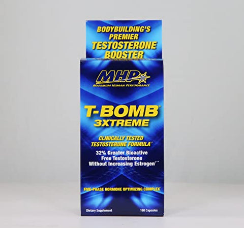 Maximum Human Performance - MHP T-Bomb 3xtreme: Aumente a Libido com o Melhor Booster de Testosterona para Homens – 168 Comprimidos
