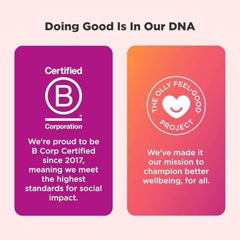 Gummy Multivitamínico Feminino, Vitaminas A, D, C, E, Biotina, Ácido Fólico, Vitamina Mastigável para Adultos, Sabor de Frutas Vermelhas, Suprimento de 65 Dias – 130 Unidades - OLLY