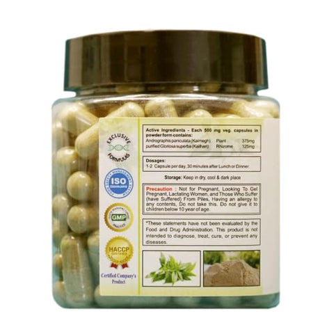 HERBAL DAILY - Gloriosa superba Plus 180 Cápsulas Suplemento Alimentar kalmegh – Marca Gloriosa superba