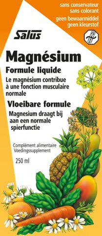 Magnesium Líquido | Alta Absorção em Forma de Gluconato e Citrato | Suplemento de Magnésio para Mulheres, Homens e Crianças | Vegetariano, Sem Glúten, Não-OGM (250ml) - Salus
