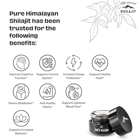 Pure Himalayan Shilajit - Himalayan Shilajit Puro – Resina Macia Grau A do Himalaia, Energia – 100% Natural e Autêntico