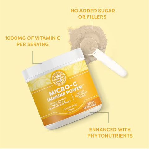 Micro-C Immune Power TM – 250g – 139 Porções – 1000mg/porção – Fórmula Suave – Fitonutrientes Antioxidantes – Reforço Imunológico - Vimergy