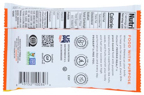 Probar - ProBar Meal Bar Chocolate Coconut – 12 Barras, 85g Cada – Energia e Sabor em um Lanche Prático