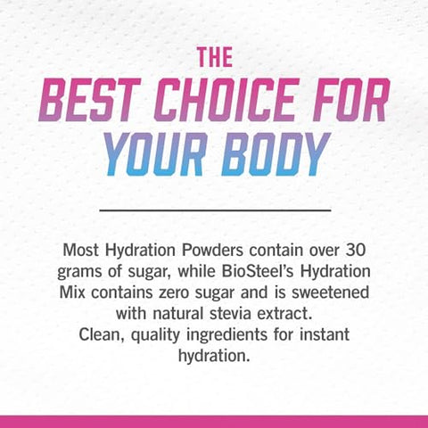 BIOSTEEL - BioSteel Zero Sugar Hydration Mix: Hidratação saborosa com 5 eletrólitos essenciais, sabor Rainbow Twist, 45 porções por pote