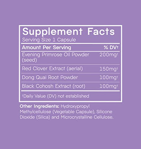 Boost – Suplemento Natural para Equilibrar a Produção de Estrogênio em Mulheres, Suporte para Menopausa | Óleo de Prímula, Trevo Vermelho, Dong Quai, Black - Proov