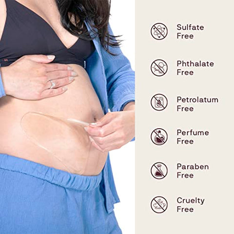 Silicone Fusion Body Patch – Adesivos de Silicone para Cicatrizes – Prevenir e Tratar Estrias – Must Haves para Prevenção de Estrias na Gravidez – 7″ x 7″ x 0,07 - Dermaclara
