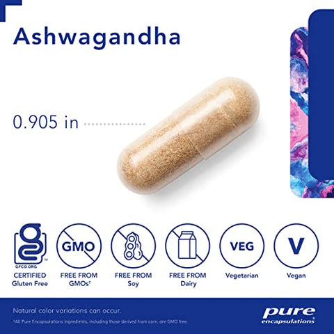 Ashwagandha – 500 mg Extrato de Ashwagandha – Metabolismo - Pure Encapsulations