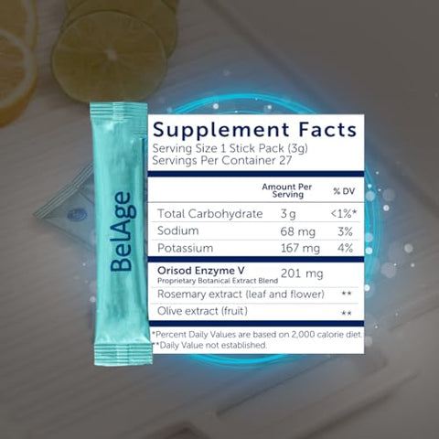 Global Belage: Suplemento em Pó com Postbióticos, Melhora o Desempenho Esportivo e Energia, Sabor Natural e Sem Glúten, Peso Líquido 81g, 27 Sachês - Sanki