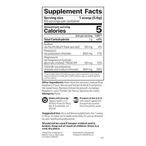 Potassium Cocktail – Blue Raspberry, 60 Frascos de 60g - Jigsaw Health