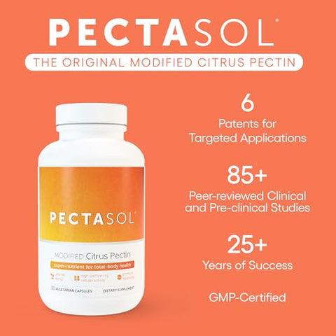 EcoNugenics - PectaSol Modified Citrus Pectin – 90 Cápsulas – Saúde Total do Corpo para Apoiar o Coração, Sistema Imunológico e Resposta Inflamatória