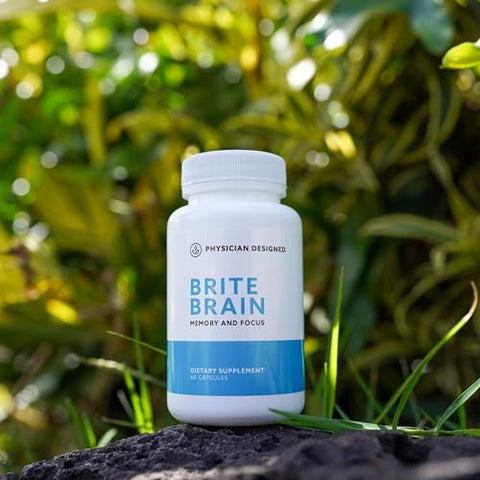 PD VARS - Suplemento Brite Brain Physician Designed | Ultra CoQ10 com PQQ | para Energia e Foco | 60 cápsulas | Marca Brite Brain