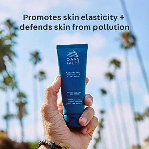 Oars + Alps - Oars Alps: Hidratante Facial e Creme para os Olhos, Nutre a Pele com Manteiga de Karité e Óleo de Jojoba, Anti-Envelhecimento, Vegano e Livre de Glúten
