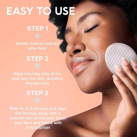 Facial Polish – Pads de Peel com Ácido Glicólico e Óleo de Tea Tree – Esfoliante com Ácido Salicílico - MAREE