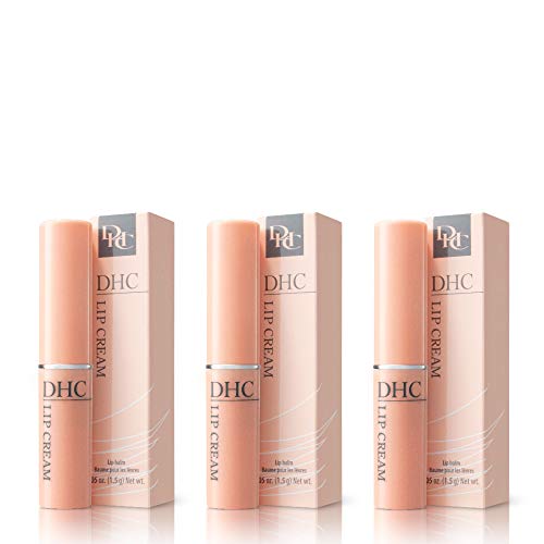 Lip Cream 3 pack – Hidratante, Suavizante, Proteção para Lábios Secos e Rachados – Livre de Fragrância e Corantes – 0,05 oz (1,4 g) - DHC