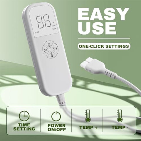 MIKRALE - Aquecedor Elétrico para Alívio de Dor nas Costas, Pescoço e Ombros, Almofadas Térmicas com 6 Configurações de Calor, Desligamento Automático, Opções de Calor Úmido e Seco, Lavável em Máquina, 12″ x 24