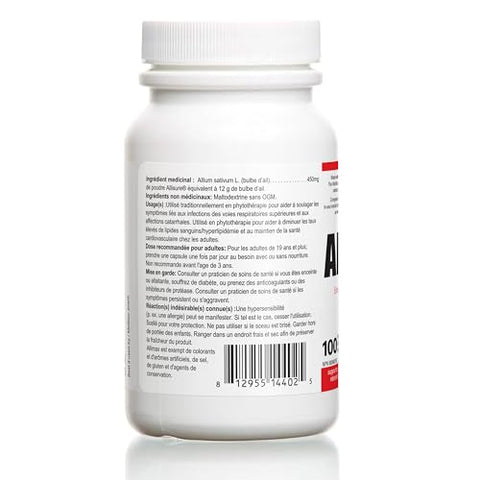 ALLIMAX - Allimax Pro 450mg 100 Vegicaps – Suplemento de Alho Allicin para Fortalecer a Imunidade do Corpo – Extrato Estabilizado de Allicin Extraído de Fontes Limpas