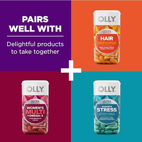 Ultra Strength Sleep Softgels – 10mg Melatonina, L-Teanina, Camomila, Magnésio, Melissa, Suporte para um Sono Profundo e Repousante – Auxílio Noturno para Dormir – Não Vicia – 60 Cápsulas - OLLY