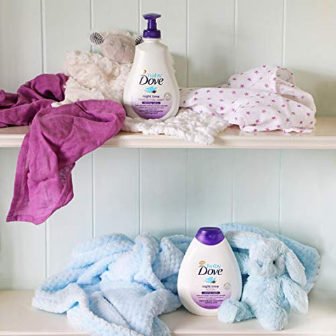 Calming Moisture Sensitive Skin Night Time Wash 3 Pack – Banho Noturno Hipoalergênico e Sem Lágrimas, Perfumado, Adequado para Recém-Nascidos, 400 ml (3x 13.52 oz) - Baby Dove
